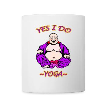 Humorvolle Yoga-Illustration - Tasse - Weiß - Vorne