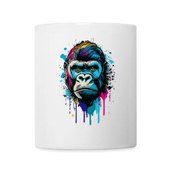 Gorilla Colorful - Colorful Gorilla Monkey Gorillas - Mug - white - Front