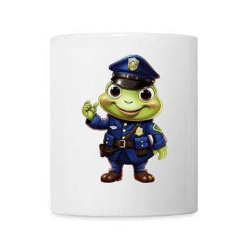 Grenouille de la police - Mug blanc - blanc - Devant