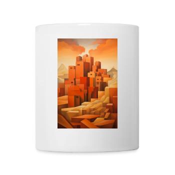 Wüstenlandschaft, Wüstendorf - Tasse - Weiß - Vorne