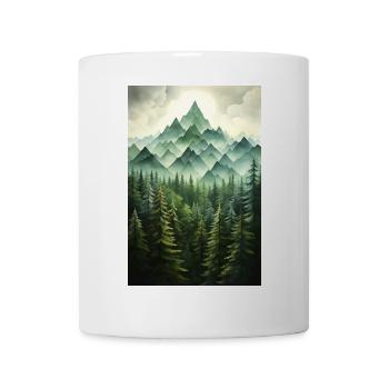Paysage de Forêt - Mug blanc - blanc - Devant