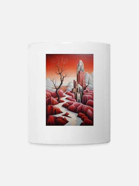 Verschneite Fantasielandschaft - Tasse - Weiß