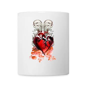 Wunderschönes Herz aus Glas. - Tasse - Weiß - Vorne