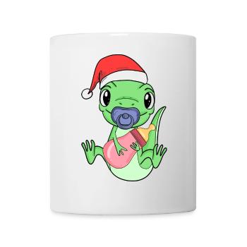 Lézard Bébé Noël - Mug blanc - blanc - Devant