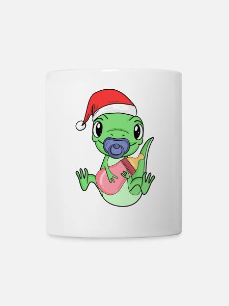 Lézard Bébé Noël - Mug blanc - blanc