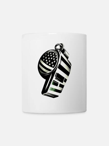 Number 9 | Whistle American Football USA Flag - Mug - white