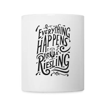 everything happens for a riesling! - Tasse - Weiß - Vorne