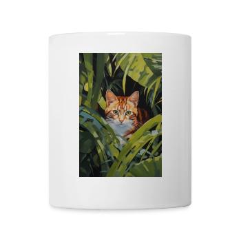 Niedliche rotbraune Katze Illustration - Tasse - Weiß - Vorne