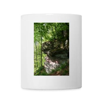 Waldfelsen im Morgenlicht / Nordschwarzwald - Tasse - Weiß - Vorne