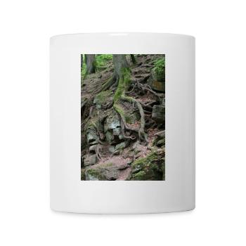 Root network in the rock forest - Mug - white - Front
