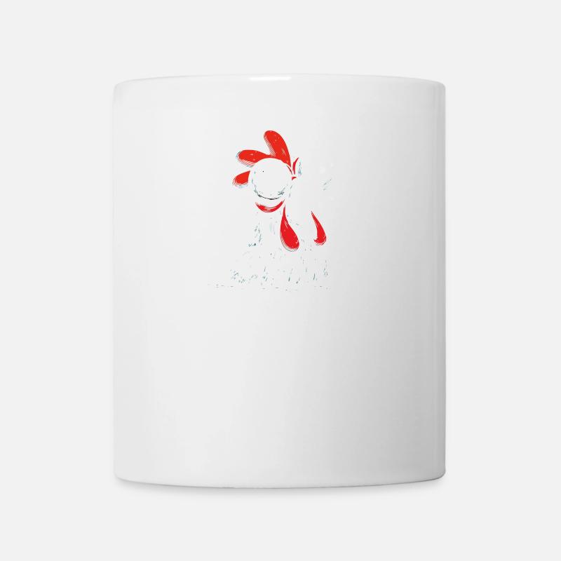 trying to hendl this hühner hahn - Tasse - Weiß