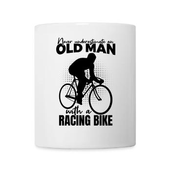 Unterschätze nie alte Rennradfahrer - Tasse - Weiß - Vorne