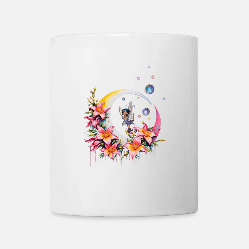 Fée dansant sur la lune - Mug blanc - blanc
