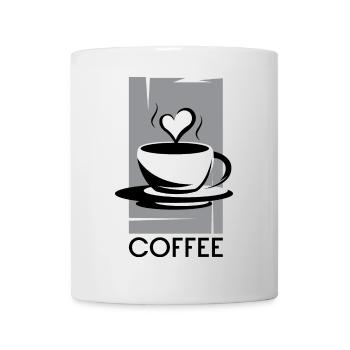 coffee café coffee symbol heart love relaxation - Mug - white - Front