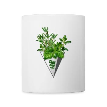 Take Away Herbs - funny print for foodies - Mug - white - Front