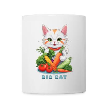 Bio Katze - Tasse - Weiß - Vorne