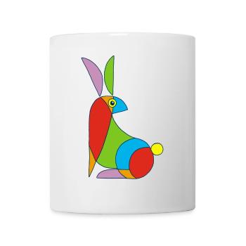 Lustiger Hase - Tasse - Weiß - Vorne