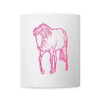 Pferd rosa pink - Tasse - Weiß - Vorne