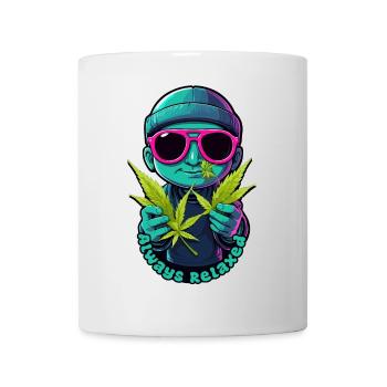 Entspannter Hipster - Tasse - Weiß - Vorne
