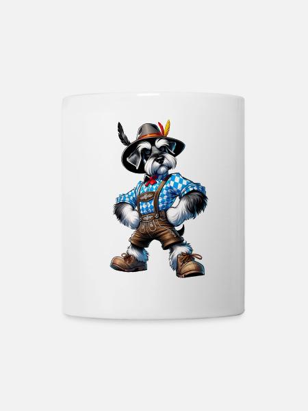 Schnauzer chien Bavière - Mug blanc - blanc