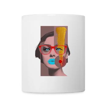 Humeur inspirante dorée - Mug blanc - blanc - Devant