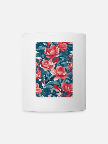 Wunderschöne Blumen - Tasse - Weiß