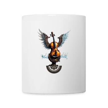 Wunderbar elegante Geige mit Flügeln. - Tasse - Weiß - Vorne