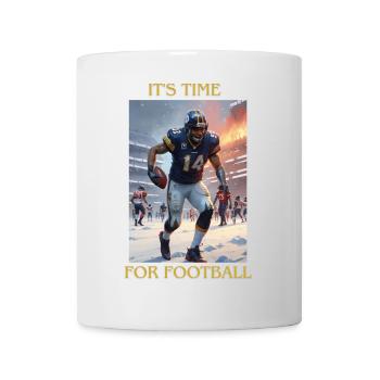 It's Time For Football Design - Tasse - Weiß - Vorne