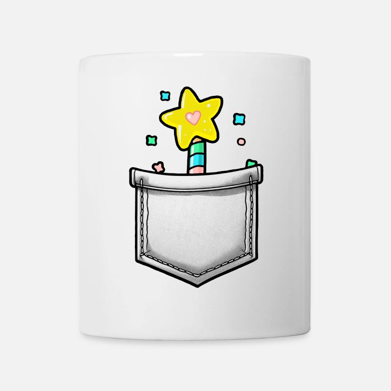 Star stick in your trouser pocket - Mug - white
