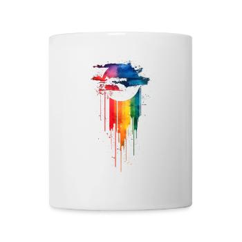 Subtil et cool Dripping Pride drapeau arc en ciel Design - Mug blanc - blanc - Devant