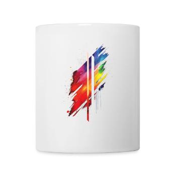 Subtil et cool Dripping Pride drapeau arc en ciel Design - Mug blanc - blanc - Devant