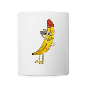 Hiphop Banane mit Boombox funky Obst cool fruit - Tasse - Weiß - Vorne