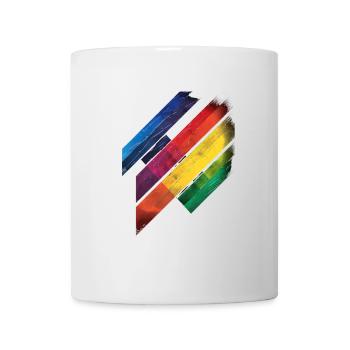 Abstraktes Regenbogen Pride Tornado Design - Lebendig - Tasse - Weiß - Vorne
