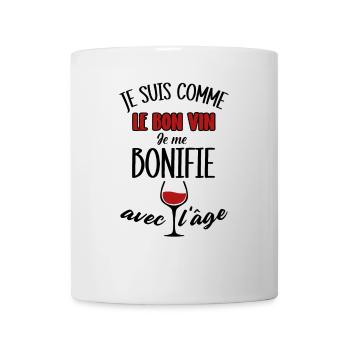 Je suis comme le bon vin je me bonifie avec l'age - Mug blanc - blanc - Devant