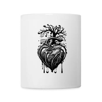 Herz mit Wurzeln und Ästen - Tasse - Weiß - Vorne