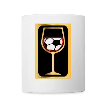 FUßBALL WEIN GLAS - Tasse - Weiß - Vorne