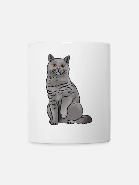 British Shorthair Cat - Mug - white