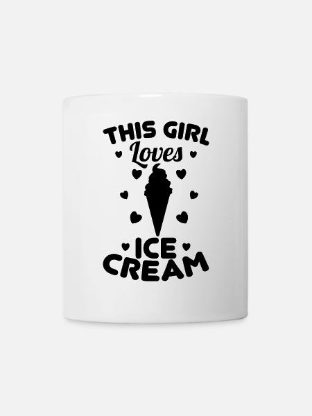 Dieses Mädchen liebt Eiscreme - Tasse - Weiß