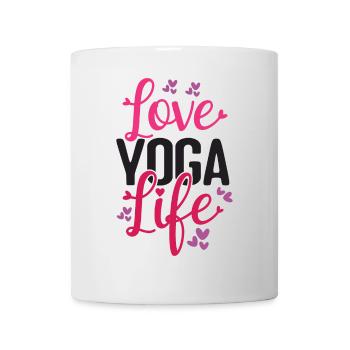 Aimer Yoga Vie - Mug blanc - blanc - Devant