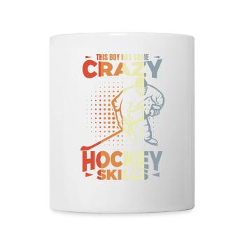 Kleiner Eishockeyspieler - Tasse - Weiß - Vorne