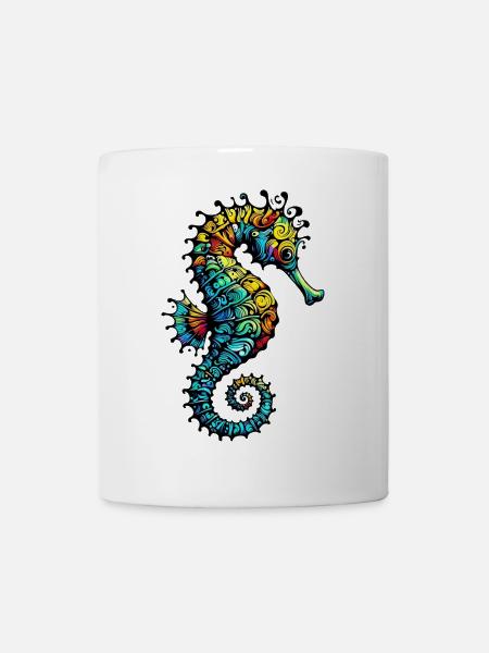 Seepferdchen - Tasse - Weiß