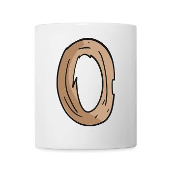 Letter O Wood Wooden Letter - Mug - white - Front