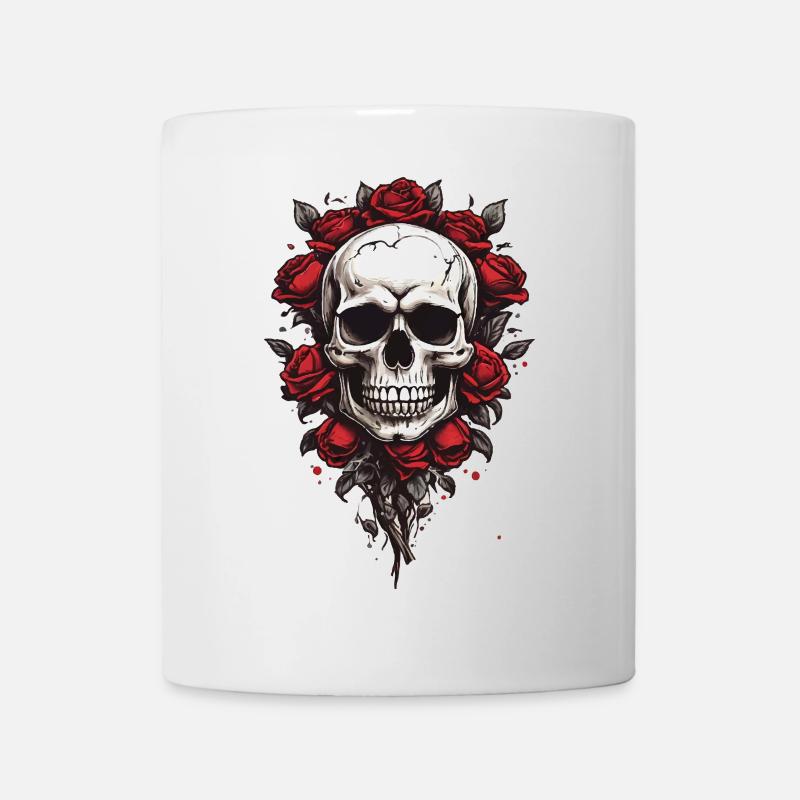 Crâne rose de style gothique - Mug blanc - blanc