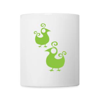 GREENEY BIRD 4 green green bird design ducks - Mug - white - Front