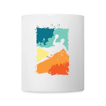 vintage Handball Farben retro Handballer Symbol - Tasse - Weiß - Vorne