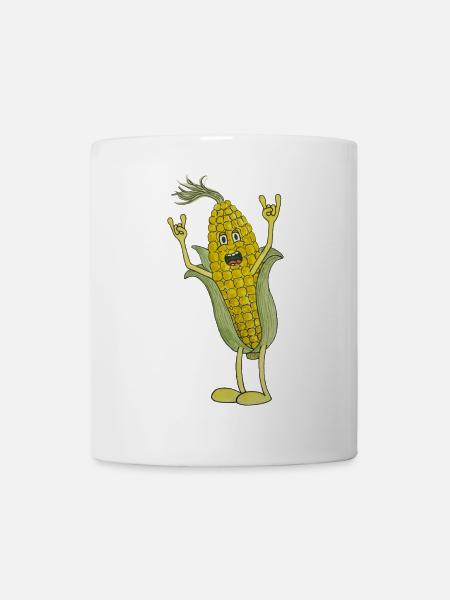 Matal Rock Corn on the cob corn farmer I love corn - Mug - white