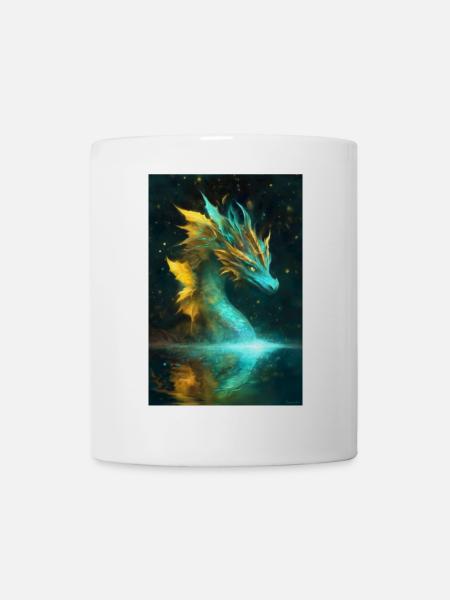 Wasserdrache Fantasy - Tasse - Weiß