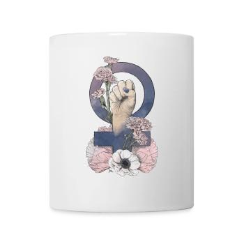 Female Power – Internationaler Frauenkampftag - Tasse - Weiß - Vorne