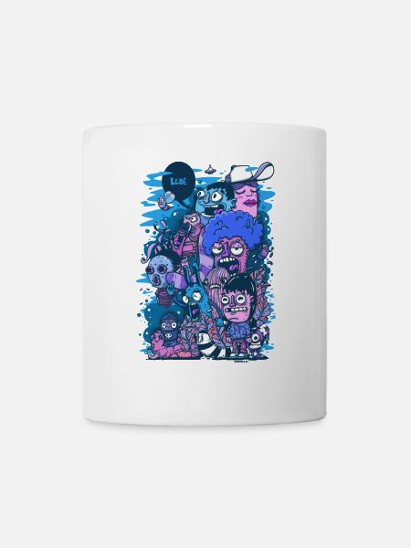 Blaues Projekt - Tasse - Weiß