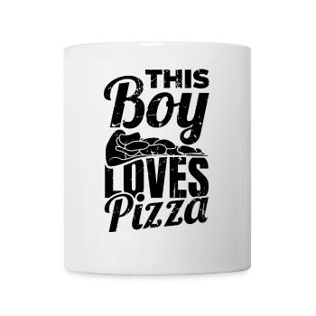 Boy who loves pizza - Mug - white - Front